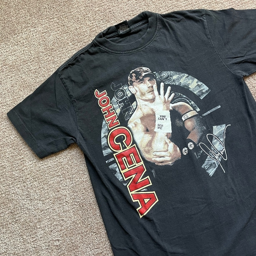 VTG 00’s / Y2K John Cena Black Tee - Picture 4 of 5